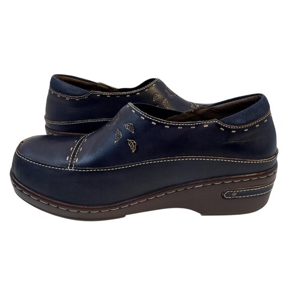 L'Artiste by Spring Step Women's Burbank Navy Clog Leather Size 41 - Picture 5 of 10